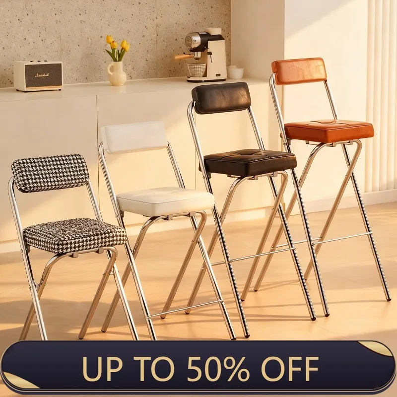 Home Bar Seating - 45/55/65/75cm barkrukken met rugleuning, opklapbare hoge
