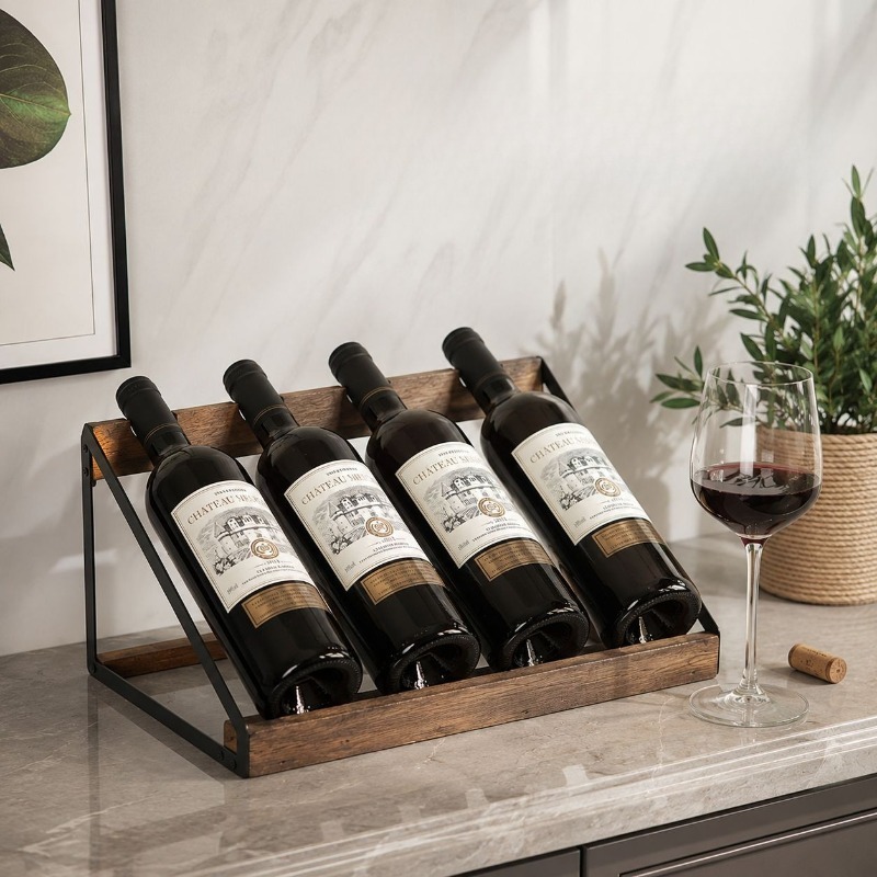 Houten wijnrek voor thuisbar,  - Home Bar Shelf recensie en prijs
