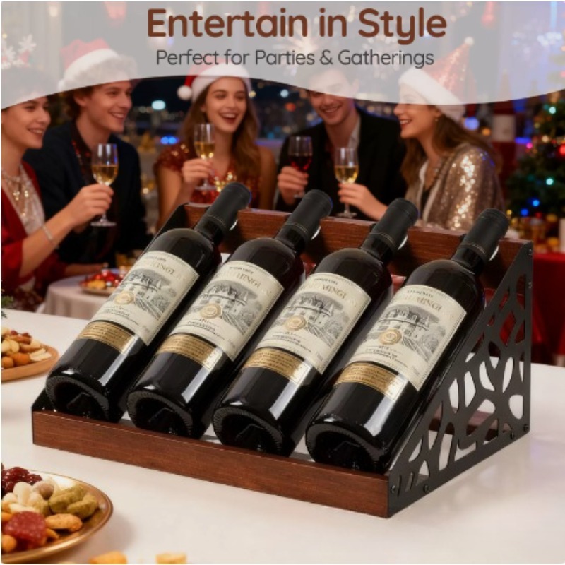 Houten wijnrek voor thuisbar,  - Home Bar Shelf recensie en prijs