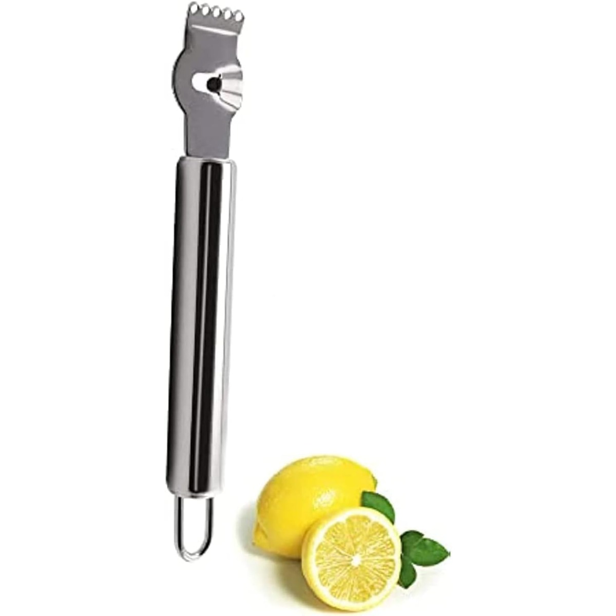 Zilverkleurige citroenschiller - Peeler Channel Knife recensie en prijs