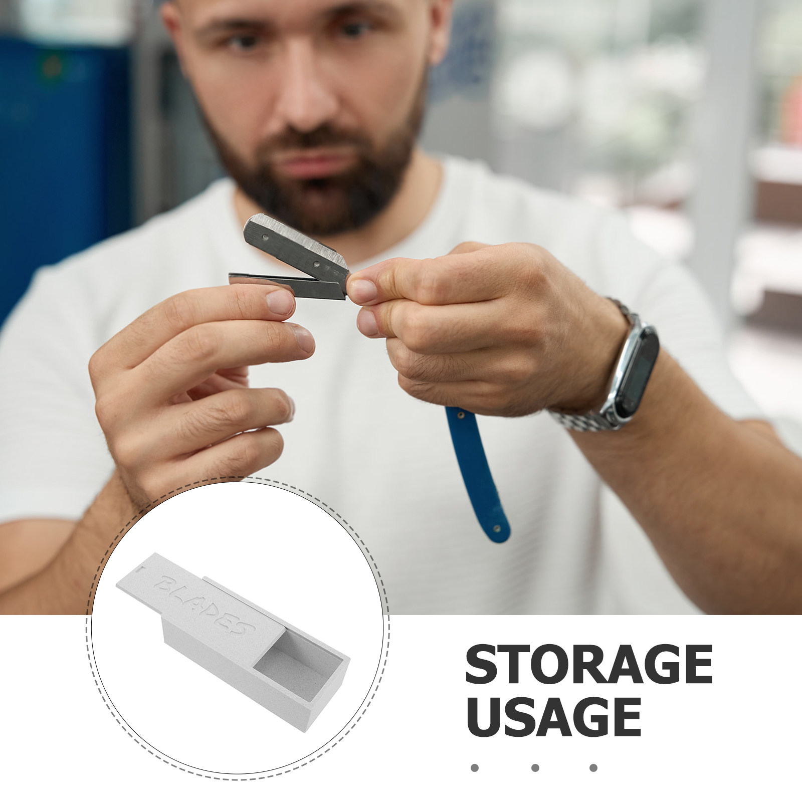 Witte dubbele opbergkoffer voo - Home Barber recensie en prijs