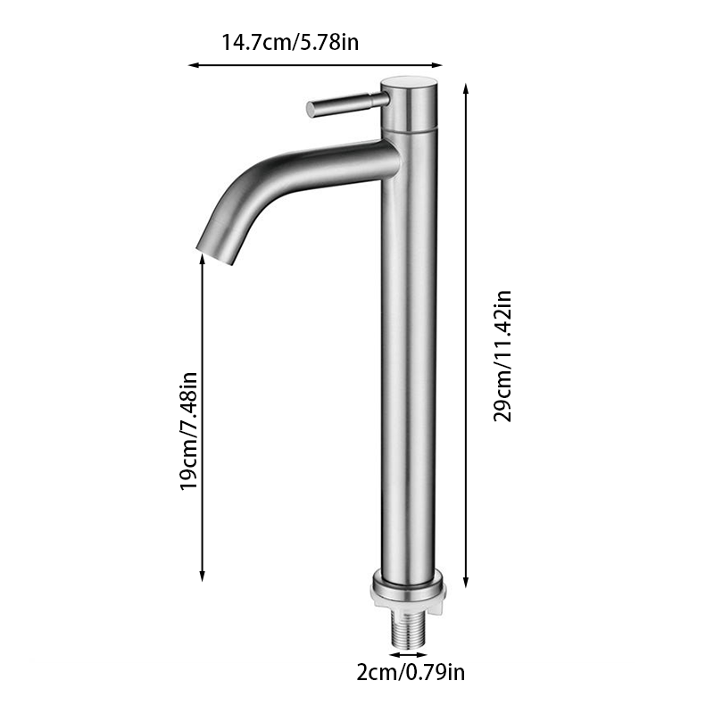 Een RVS wastafelkraan. Enkel k - Home Bar Sink recensie en prijs