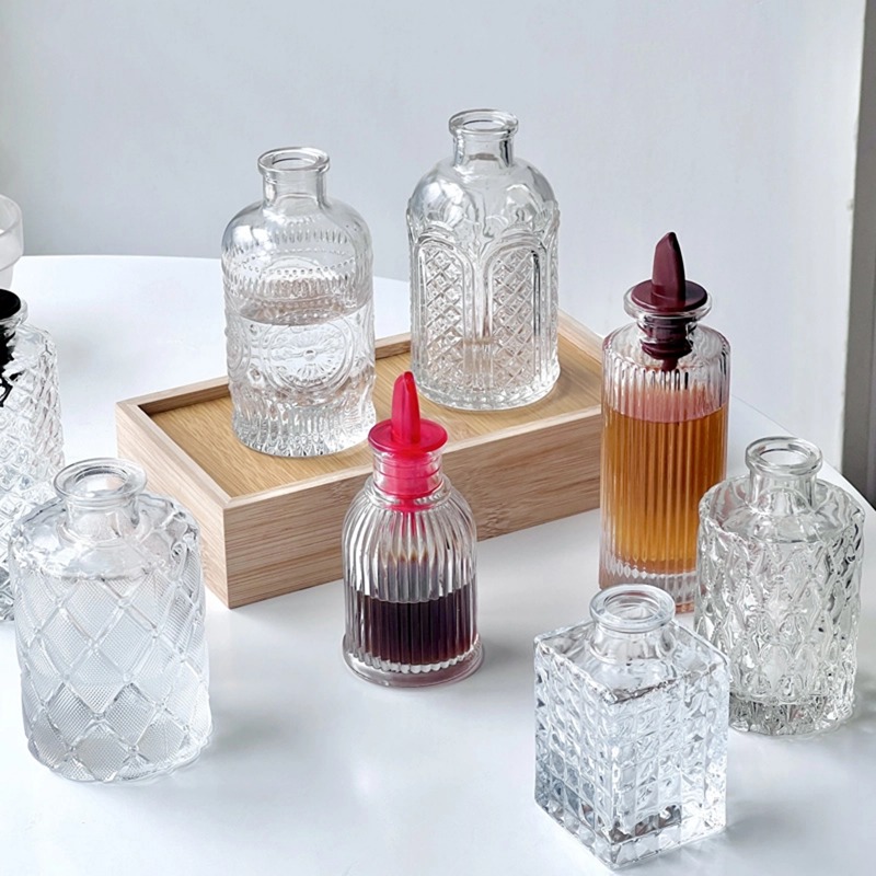 Glazen Saus Fles Reliëf Bitter - Bitters Bottle Set recensie en prijs