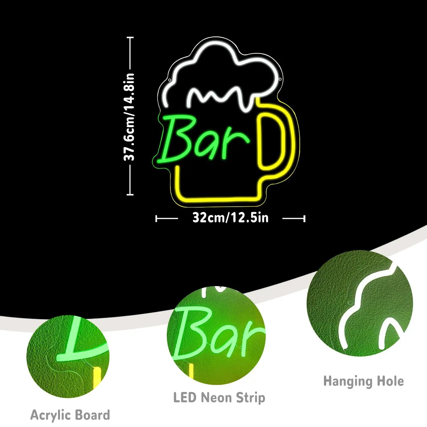 Bierbar Neon Sign USB Dimbare  - Home Bar And Kitchen recensie en prijs
